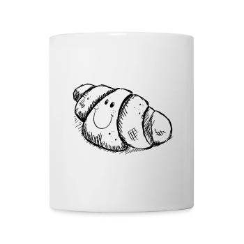 Drôle Croissant - Petit déjeuner - Matin - Mug blanc - blanc - Devant