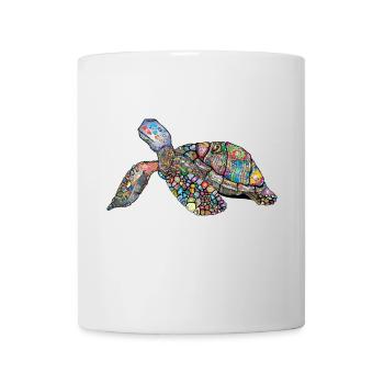 Turtle mosaic - Mug - white - Front