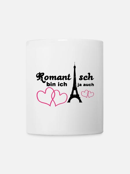 Romantisch Liebe Herz Paris Paar Spruch Geschenk - Tasse - Weiß