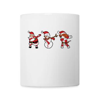 Dabbing Dab Santa Claus Snowman Dog Xmas - Mug - white - Front