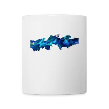 Art abstrait en bleu - Mug blanc - blanc - Devant