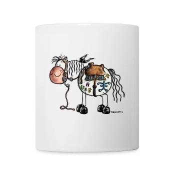 Westernpferd - Indianer Pferd - Western - Tasse - Weiß - Vorne