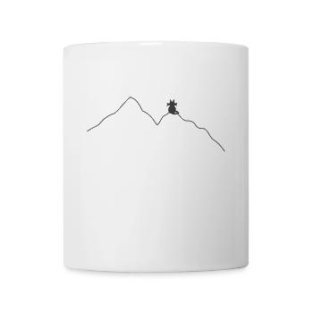 Katze auf einem Berg - Tasse - Weiß - Vorne