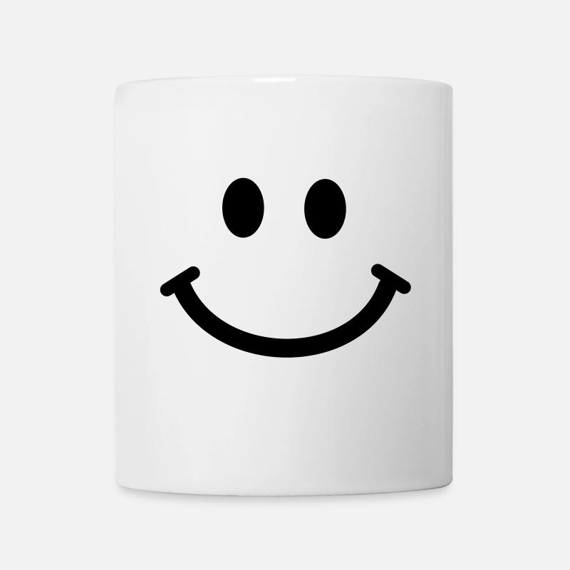 Glücklicher Smiley - Tasse - Weiß