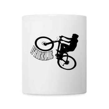 Shirt Wheelie Rad Fahrrad - Tasse - Weiß - Vorne