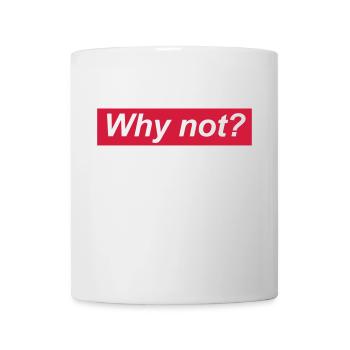 Why not ? - L’écriture de hipster blanc dans une boîte rouge - Mug blanc - blanc - Devant