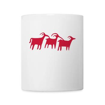 vecteur de troupeau de pétroglyphes - Mug blanc - blanc - Devant
