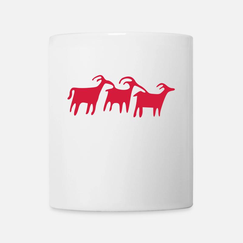 petroglyphe herde vektor - Tasse - Weiß