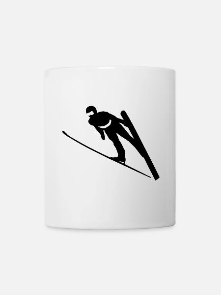Skisprung - Tasse - Weiß