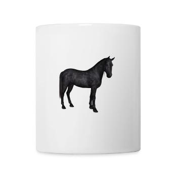 Elegant Gray Arabian on Dark Foundation - Mug - white - Front
