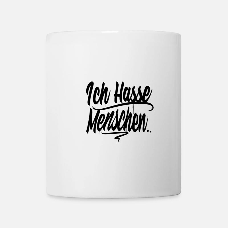 Ich hasse Menschen - Tasse - Weiß