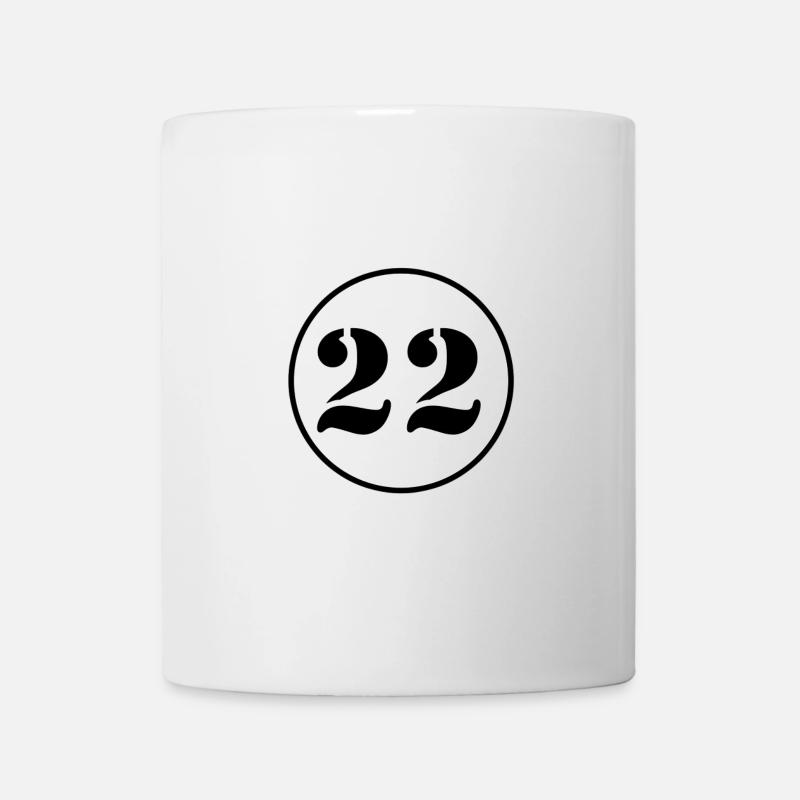 NUMBER 22 twenty two birthday gift - Mug - white