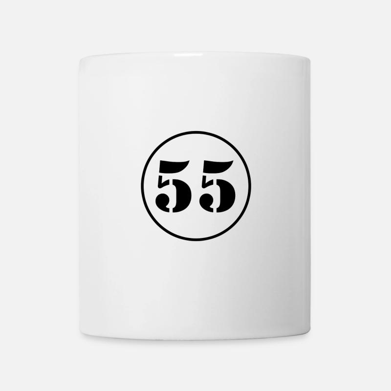 NUMBER 55 fifty five birthday gift - Mug - white
