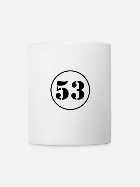 NUMBER 53 fifty three birthday gift - Mug - white