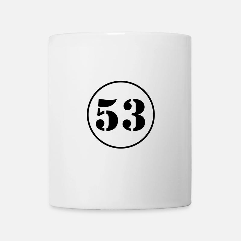 NUMMER 53 Dreiundfünfzig Geburtstag Geschenk - Tasse - Weiß