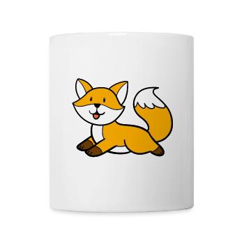 Liegender Fuchs - Tasse - Weiß - Vorne