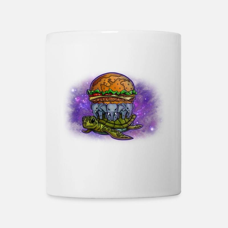 Flat Earth Burger in Space - Tasse - Weiß