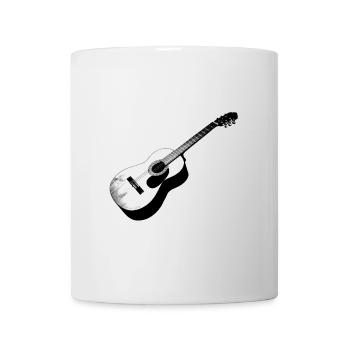 Akustische Gitarre im Vintage-Design - Tasse - Weiß - Vorne