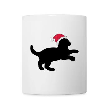 Chaton dans un chapeau de Noël. - Mug blanc - blanc - Devant