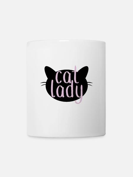 Katzendame - Tasse - Weiß