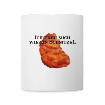 Ich freu mich wie ein Schnitzel - Tasse - Weiß - Vorne