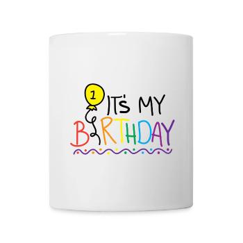 Buntes und festliches Design zum 1. Jahrestag - Tasse - Weiß - Vorne