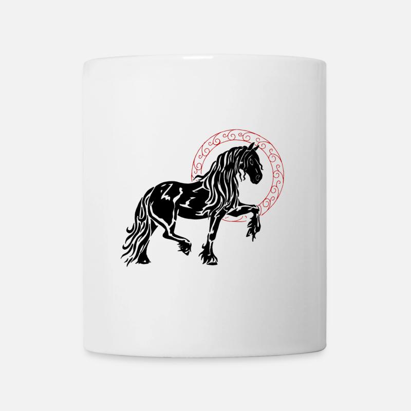 Friese Pferd Stolz Lustig Kreis Elfisch Geschenk - Tasse - Weiß