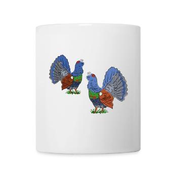 Fascinating Capercaillie Duo Illustration - Mug - white - Front