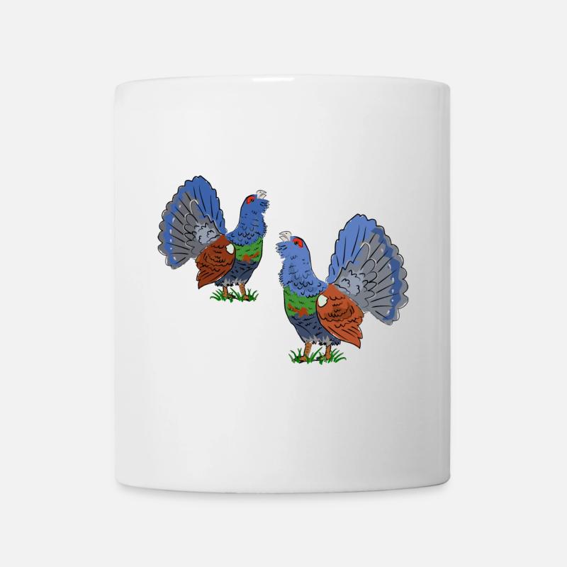 Faszinierende Auerhahn-Duo-Illustration - Tasse - Weiß