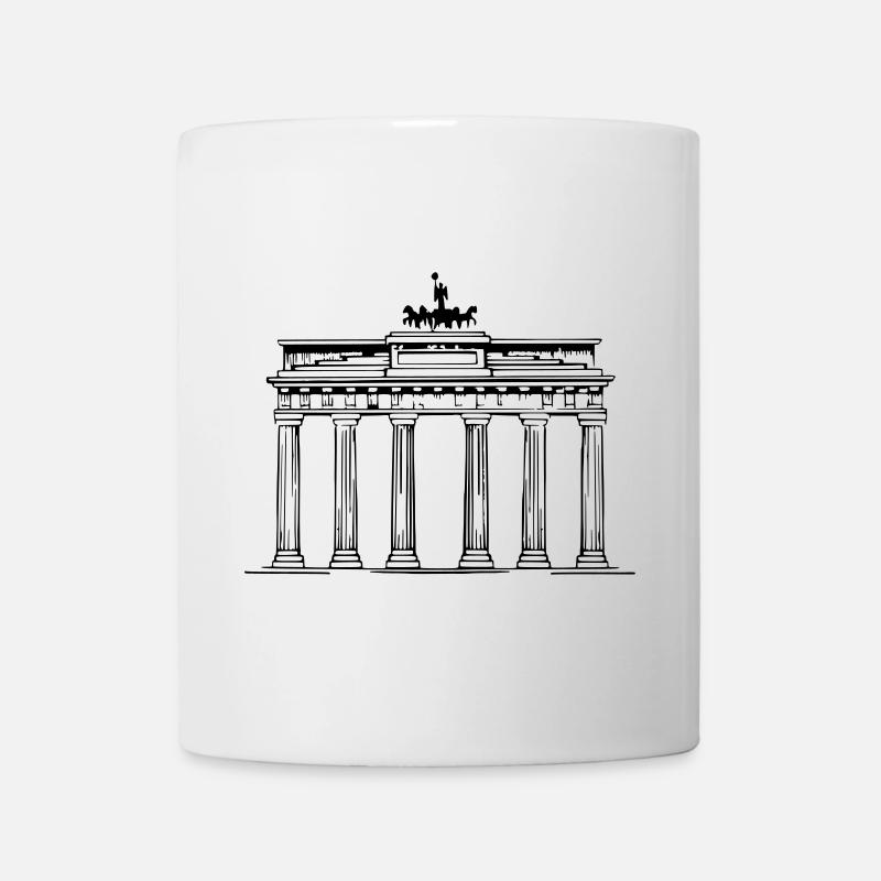 Porte de Brandebourg Berlin Victoria char - Mug blanc - blanc