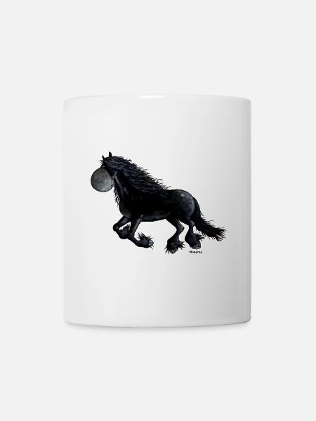 Black Friesian - Friesian Horse - Mug - white