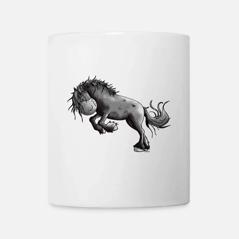 Sauvage Cheval frison - Chevaux - Mug blanc - blanc