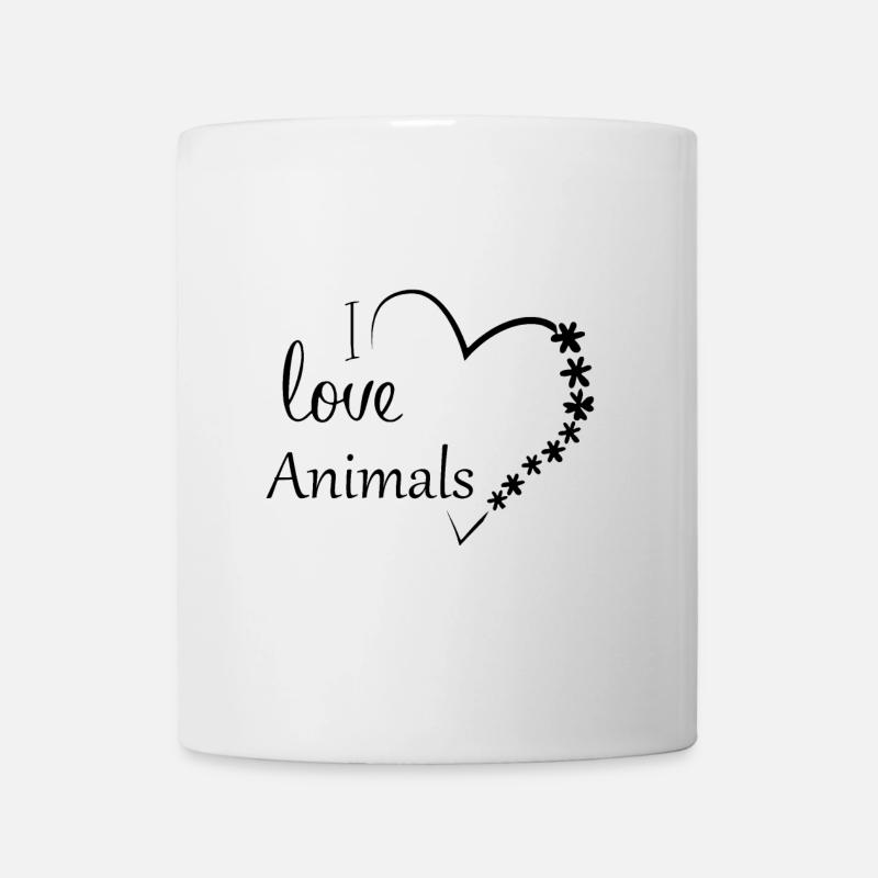 I Love Animals - Tasse - Weiß