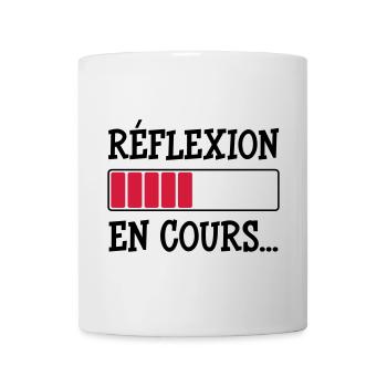 Réflexion en cours... - Mug blanc - blanc - Devant
