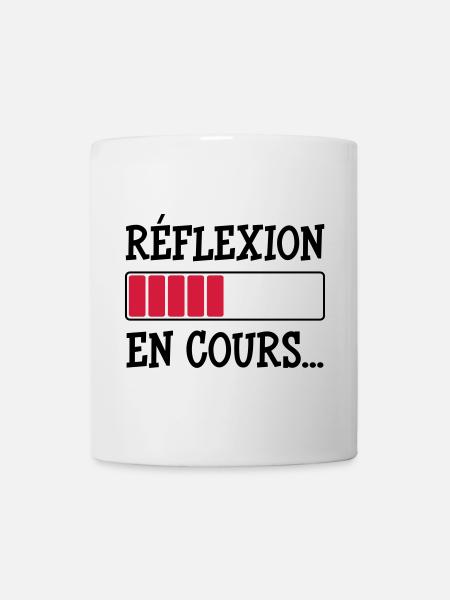 Réflexion en cours... - Mug blanc - blanc