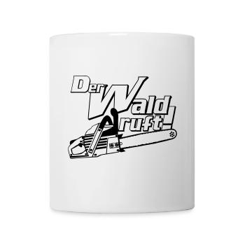 Motorsäge , Kaminholz , Old School ,Wald Holz (25) - Tasse - Weiß - Vorne