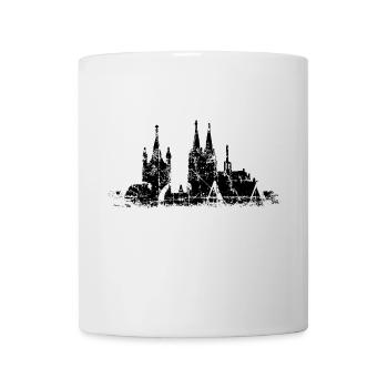 CCAA Skyline Köln Dom Groß St. Martin (Vintage) - Tasse - Weiß - Vorne