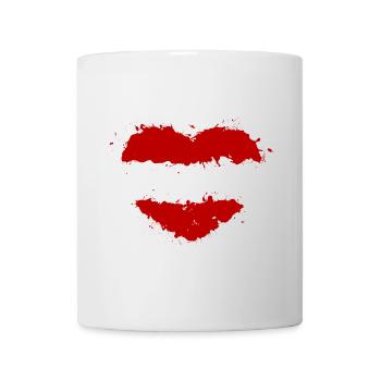 Österreich Herz Flagge Rot Weiß Rot Heimat - Tasse - Weiß - Vorne