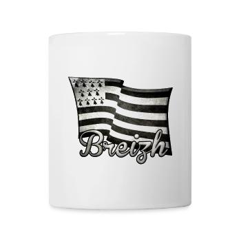 Bretagne Breizh drapeau 2 - Mug blanc - blanc - Devant