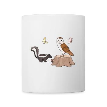 Skunk und Eule.png - Tasse - Weiß - Vorne