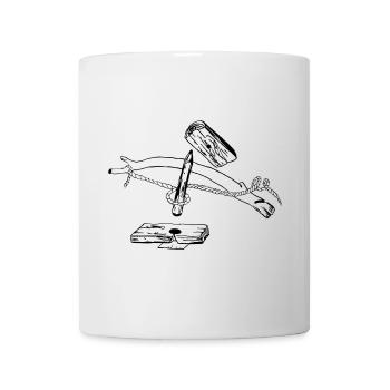 1er BowDrill - Feuerbohrset - Tasse - Weiß - Vorne