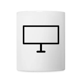 PC Monitor Symbol – Für Büro, Gamer & Nerds - Tasse - Weiß - Vorne