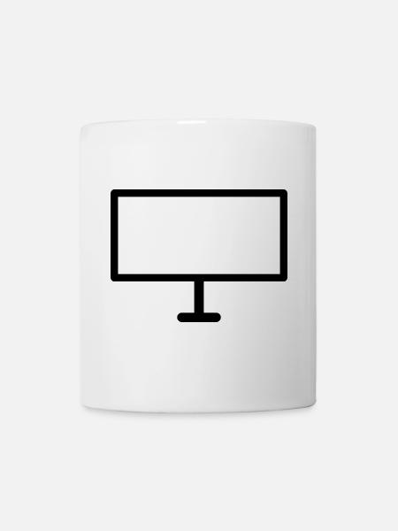 PC Monitor Icon – For Office, Gamers & Nerds - Mug - white