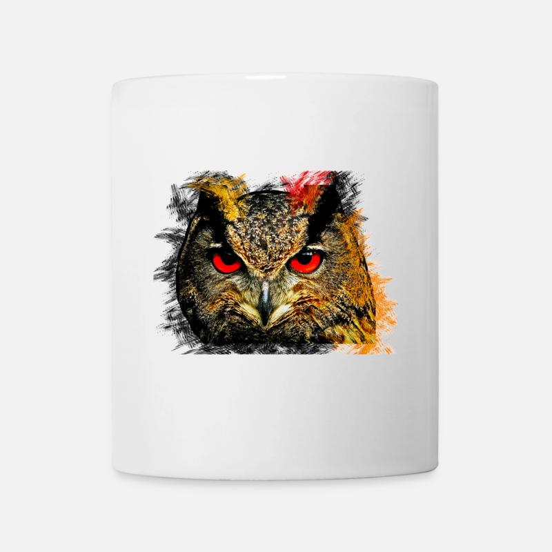 hibou - Mug blanc - blanc