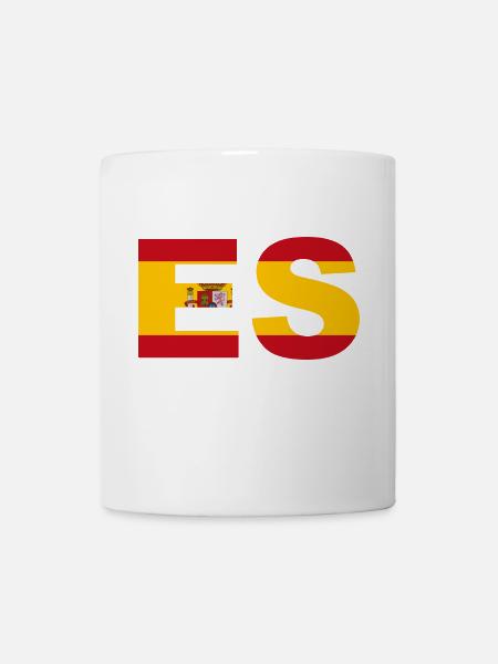 Spanien Flagge ISO Code ES Madrid Europa Ibiza EU - Tasse - Weiß