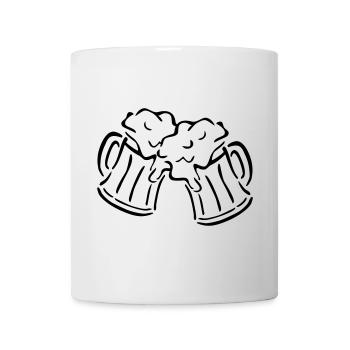 tasse de bière - Mug blanc - blanc - Devant