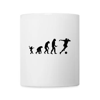 Evolution de l'homme au footballeur - Mug blanc - blanc - Devant