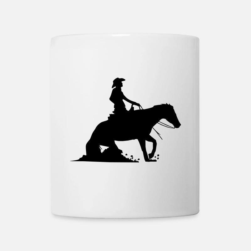 Equestrian Western Riding - Reining - Mug - white