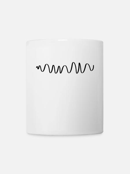 Ligne incurvée ligne Kritzelei tiret - Mug blanc - blanc