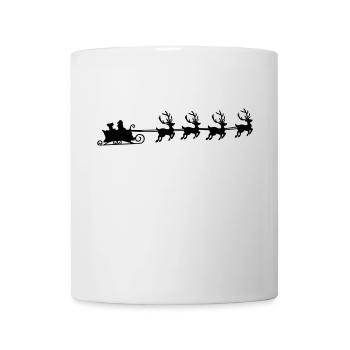 Chants de Noël, Père Noël et rennes - Mug blanc - blanc - Devant